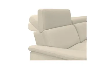Hörnsoffa 3-sits Pareli Vit, Sunday tyg, Höger manuell vilstol - Vit, Sunday tyg, Höger manuell vilstol - Möbler - Vardagsrum - Soffor - Reclinersoffor & Biosoffor