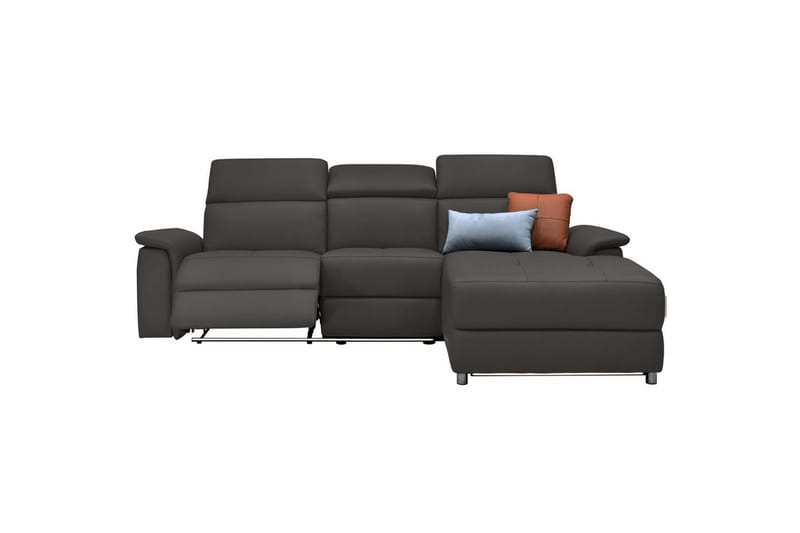 Hörnsoffa 3-sits Pareli Brun, PU, Höger elektrisk vilstol - Brun, PU, Höger elektrisk vilstol - Möbler - Vardagsrum - Soffor - Reclinersoffor & Biosoffor
