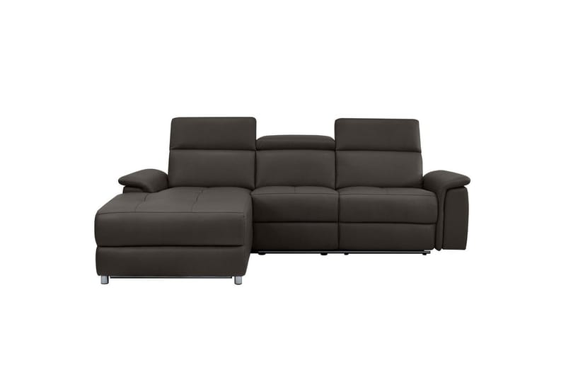 Hörnsoffa 3-sits Pareli Brun, Läder/PU, Vänster Elektrisk Fåtölj - Brun, Läder/PU, Vänster Elektrisk Fåtölj - Möbler - Vardagsrum - Soffor - Reclinersoffor & Biosoffor