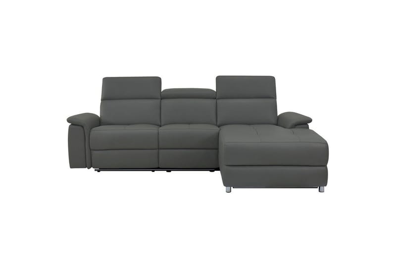 Hörnsoffa 3-sits Pareli Grå, PU, Höger manuell vilstol - Grå, PU, Höger manuell vilstol - Möbler - Vardagsrum - Soffor - Reclinersoffor & Biosoffor