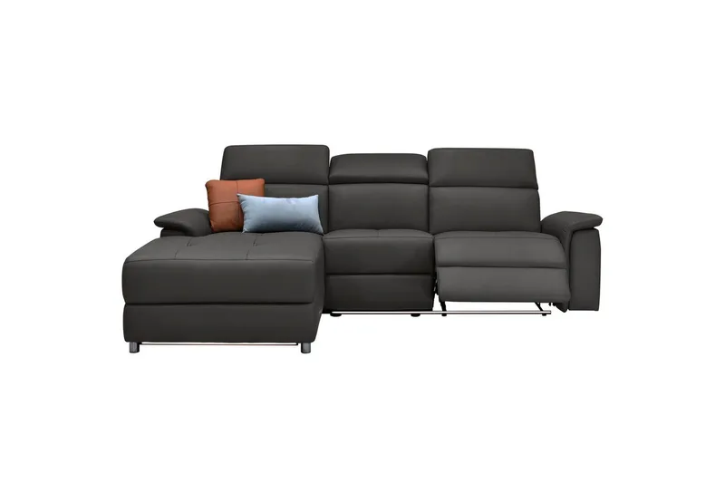 Hörnsoffa 3-sits Pareli Brun, PU, Vänster Elektrisk Fåtölj - Brun, PU, Vänster Elektrisk Fåtölj - Möbler - Vardagsrum - Soffor - Skinnsoffor