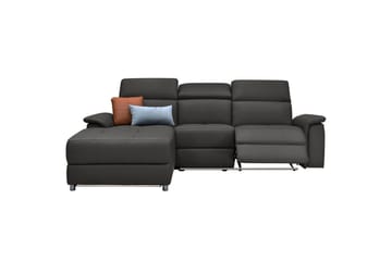 Hörnsoffa 3-sits Pareli Brun, PU, Vänster Elektrisk Fåtölj - Brun, PU, Vänster Elektrisk Fåtölj - Möbler - Vardagsrum - Soffor - Reclinersoffor & Biosoffor
