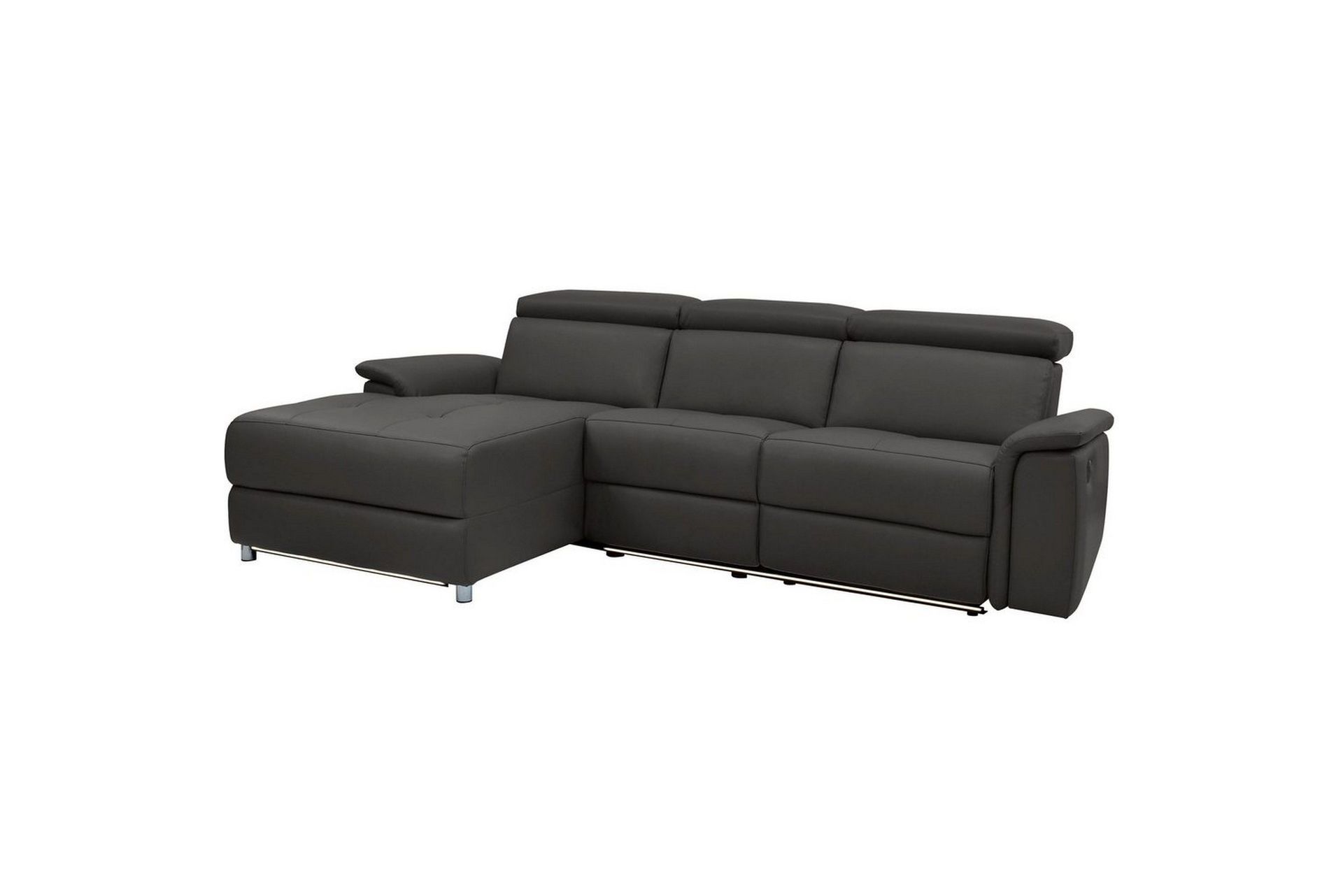 H&ouml;rnsoffa 3-sits Pareli Brun, PU, V&auml;nster Elektrisk F&aring;t&ouml;lj - Brun, PU, V&auml;nster Elektrisk F&aring;t&ouml;lj