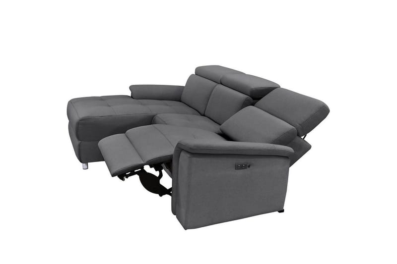 Hörnsoffa 3-sits Pareli Antracit, Sunday tyg, Vänster Manuell Fåtölj - Antracit, Sunday tyg, Vänster Manuell Fåtölj - Möbler - Vardagsrum - Soffor - Reclinersoffor & Biosoffor