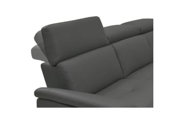 Hörnsoffa 3-sits Pareli Grå, PU, Höger manuell vilstol - Grå, PU, Höger manuell vilstol - Möbler - Vardagsrum - Soffor - Reclinersoffor & Biosoffor