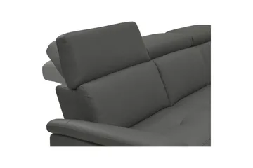 Hörnsoffa 3-sits Pareli Grå, Läder/PU, Höger manuell vilstol - Grå, Läder/PU, Höger manuell vilstol - Möbler - Vardagsrum - Soffor - Reclinersoffor & Biosoffor