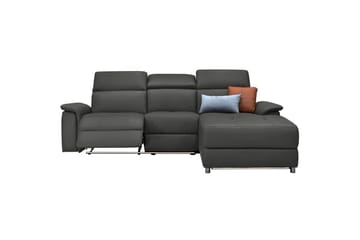 Hörnsoffa 3-sits Pareli Svart, PU, Höger elektrisk vilstol - Svart, PU, Höger elektrisk vilstol - Möbler - Vardagsrum - Soffor - Reclinersoffor & Biosoffor