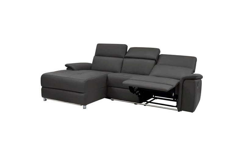 Hörnsoffa 3-sits Pareli Brun, PU, Vänster Elektrisk Fåtölj - Brun, PU, Vänster Elektrisk Fåtölj - Möbler - Vardagsrum - Soffor - Reclinersoffor & Biosoffor