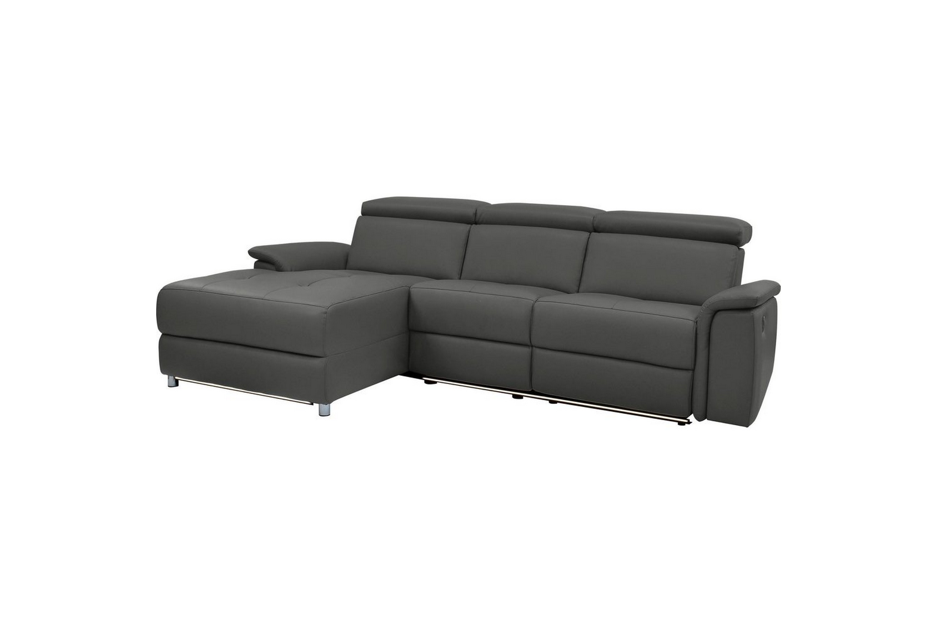 hörnsoffa 3-sits pareli svart, pu, vänster elektrisk fåtölj - svart, pu, vänster elektrisk fåtölj