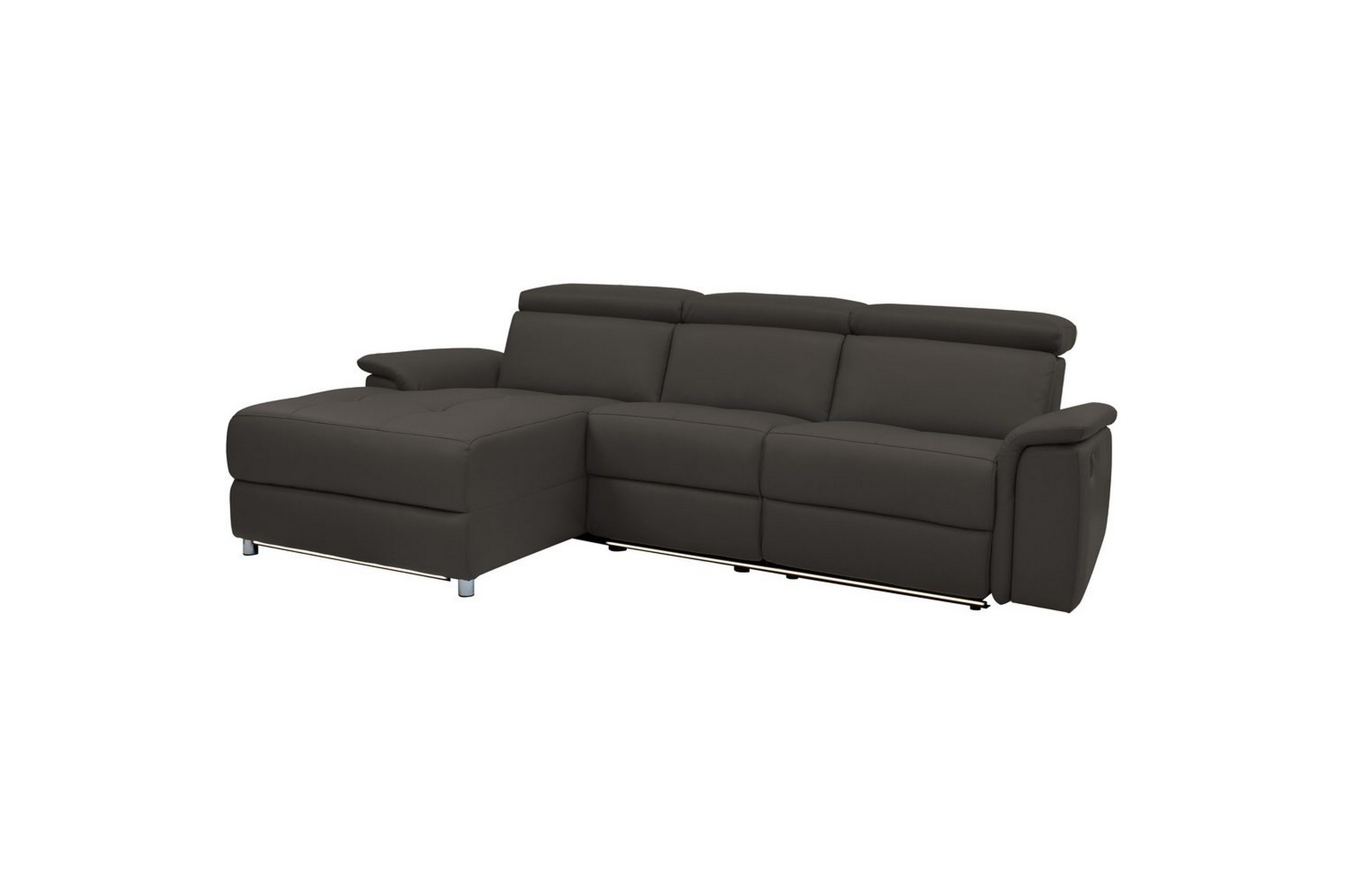 hörnsoffa 3-sits pareli brun, läder/pu, vänster manuell fåtölj - brun, läder/pu, vänster manuell fåtölj