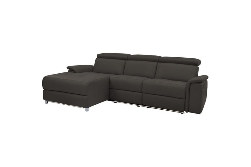 Hörnsoffa 3-sits Pareli Brun, Läder/PU, Vänster Manuell Fåtölj - Brun, Läder/PU, Vänster Manuell Fåtölj - Möbler - Vardagsrum - Soffor - Reclinersoffor & Biosoffor