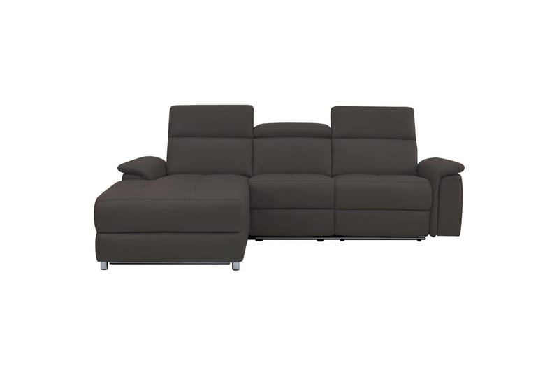 Hörnsoffa 3-sits Pareli Brun, Läder/PU, Vänster Manuell Fåtölj - Brun, Läder/PU, Vänster Manuell Fåtölj - Möbler - Vardagsrum - Soffor - Reclinersoffor & Biosoffor