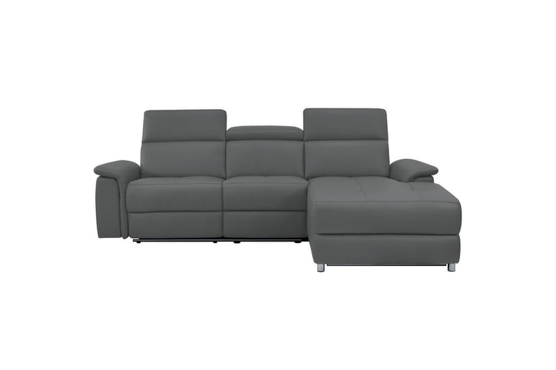 Hörnsoffa 3-sits Pareli Grå, Läder/PU, Höger elektrisk vilstol - Grå, Läder/PU, Höger elektrisk vilstol - Möbler - Vardagsrum - Soffor - Reclinersoffor & Biosoffor