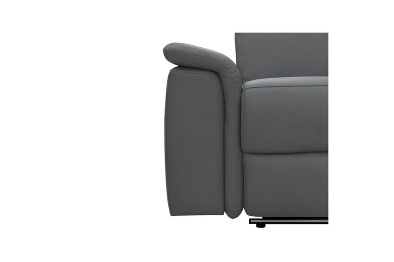 Hörnsoffa 3-sits Pareli Grå, Läder/PU, Höger elektrisk vilstol - Grå, Läder/PU, Höger elektrisk vilstol - Möbler - Vardagsrum - Soffor - Reclinersoffor & Biosoffor
