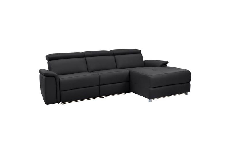 Hörnsoffa 3-sits Pareli Svart, Läder/PU, Höger elektrisk vilstol - Svart, Läder/PU, Höger elektrisk vilstol - Möbler - Vardagsrum - Soffor - Reclinersoffor & Biosoffor