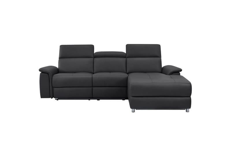Hörnsoffa 3-sits Pareli Svart, Läder/PU, Höger elektrisk vilstol - Svart, Läder/PU, Höger elektrisk vilstol - Möbler - Vardagsrum - Soffor - Reclinersoffor & Biosoffor