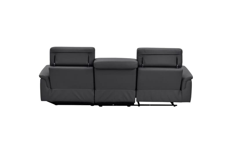 Hörnsoffa 3-sits Pareli Svart, Läder/PU, Höger elektrisk vilstol - Svart, Läder/PU, Höger elektrisk vilstol - Möbler - Vardagsrum - Soffor - Reclinersoffor & Biosoffor