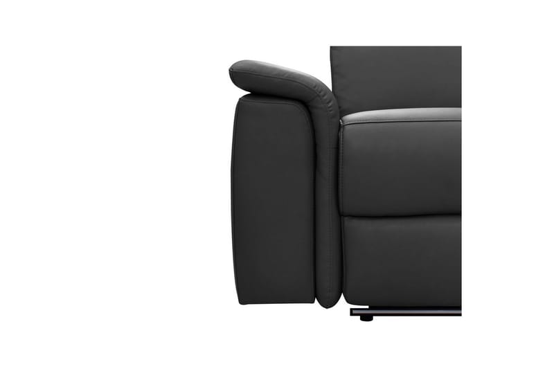 Hörnsoffa 3-sits Pareli Svart, Läder/PU, Höger elektrisk vilstol - Svart, Läder/PU, Höger elektrisk vilstol - Möbler - Vardagsrum - Soffor - Reclinersoffor & Biosoffor
