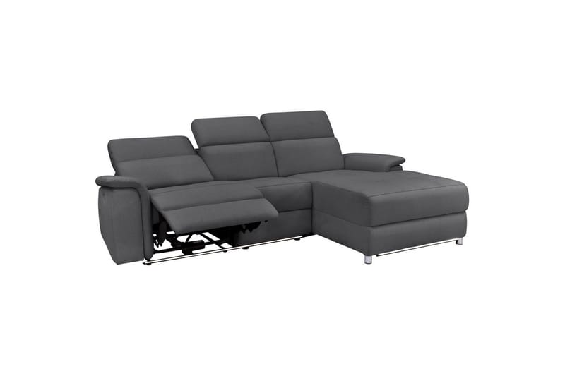 Hörnsoffa 3-sits Pareli Antracit, Sunday tyg, Höger elektrisk vilstol - Antracit, Sunday tyg, Höger elektrisk vilstol - Möbler - Vardagsrum - Soffor - Reclinersoffor & Biosoffor