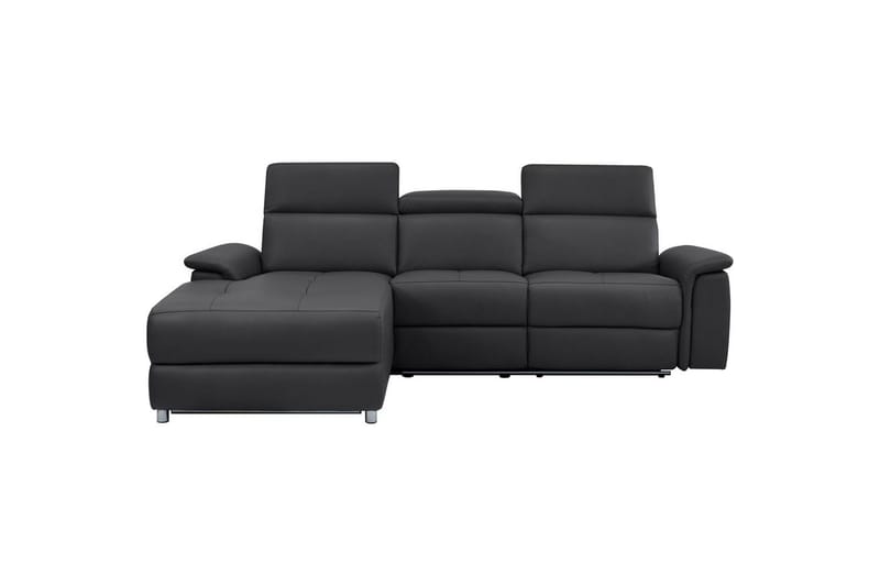 Hörnsoffa 3-sits Pareli Svart, Läder/PU, Vänster Elektrisk Fåtölj - Svart, Läder/PU, Vänster Elektrisk Fåtölj - Möbler - Vardagsrum - Soffor - Reclinersoffor & Biosoffor