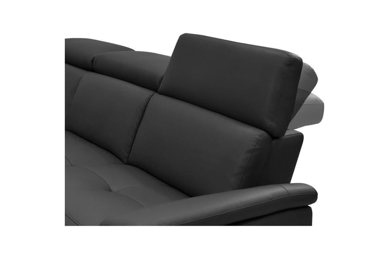 Hörnsoffa 3-sits Pareli Svart, Läder/PU, Vänster Elektrisk Fåtölj - Svart, Läder/PU, Vänster Elektrisk Fåtölj - Möbler - Vardagsrum - Soffor - Reclinersoffor & Biosoffor