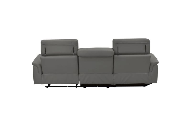 Hörnsoffa 3-sits Pareli Grå, Läder/PU, Vänster Manuell Fåtölj - Grå, Läder/PU, Vänster Manuell Fåtölj - Möbler - Vardagsrum - Soffor - Reclinersoffor & Biosoffor