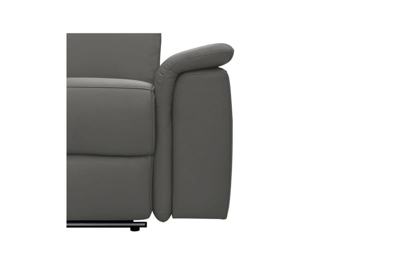 Hörnsoffa 3-sits Pareli Grå, Läder/PU, Vänster Manuell Fåtölj - Grå, Läder/PU, Vänster Manuell Fåtölj - Möbler - Vardagsrum - Soffor - Reclinersoffor & Biosoffor