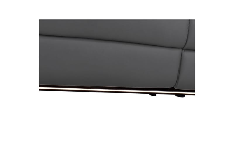Hörnsoffa 3-sits Pareli Grå, Läder/PU, Höger manuell vilstol - Grå, Läder/PU, Höger manuell vilstol - Möbler - Vardagsrum - Soffor - Reclinersoffor & Biosoffor