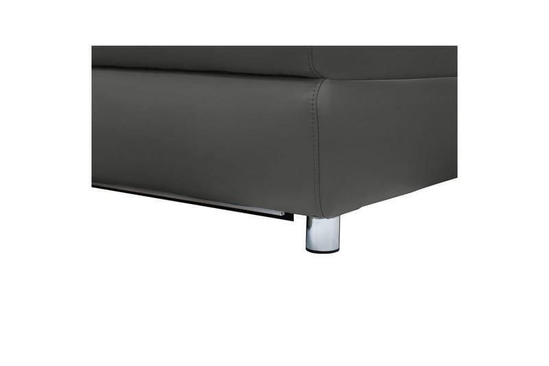 Hörnsoffa 3-sits Pareli Grå, Läder/PU, Höger manuell vilstol - Grå, Läder/PU, Höger manuell vilstol - Möbler - Vardagsrum - Soffor - Reclinersoffor & Biosoffor