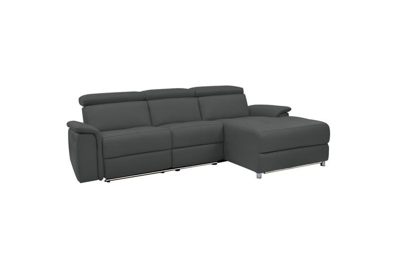 Hörnsoffa 3-sits Pareli Grå, PU, Höger elektrisk vilstol - Grå, PU, Höger elektrisk vilstol - Möbler - Vardagsrum - Soffor - Reclinersoffor & Biosoffor