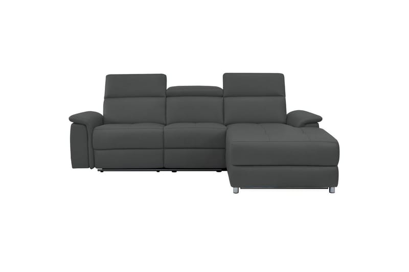 Hörnsoffa 3-sits Pareli Grå, PU, Höger elektrisk vilstol - Grå, PU, Höger elektrisk vilstol - Möbler - Vardagsrum - Soffor - Reclinersoffor & Biosoffor