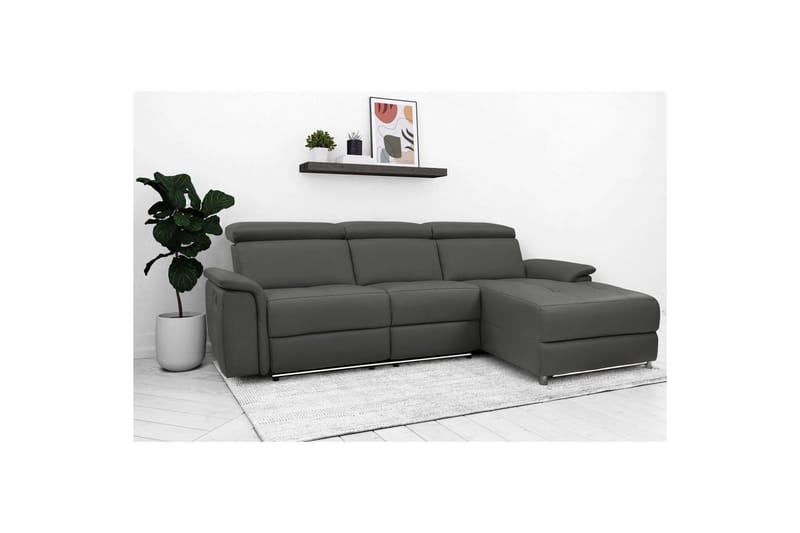 Hörnsoffa 3-sits Pareli Svart, PU, Höger elektrisk vilstol - Svart, PU, Höger elektrisk vilstol - Möbler - Vardagsrum - Soffor - Reclinersoffor & Biosoffor