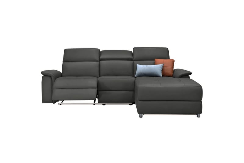 Hörnsoffa 3-sits Pareli Svart, PU, Höger elektrisk vilstol - Svart, PU, Höger elektrisk vilstol - Möbler - Vardagsrum - Soffor - Reclinersoffor & Biosoffor