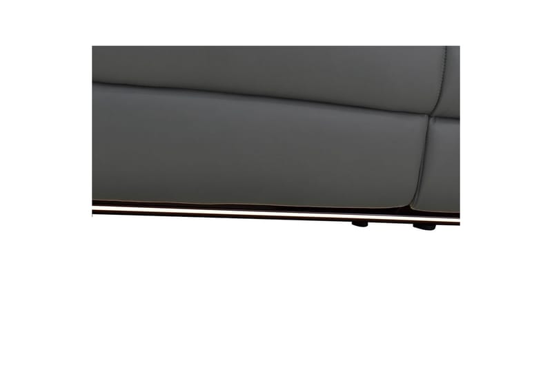 Hörnsoffa 3-sits Pareli Grå, PU, Höger manuell vilstol - Grå, PU, Höger manuell vilstol - Möbler - Vardagsrum - Soffor - Reclinersoffor & Biosoffor