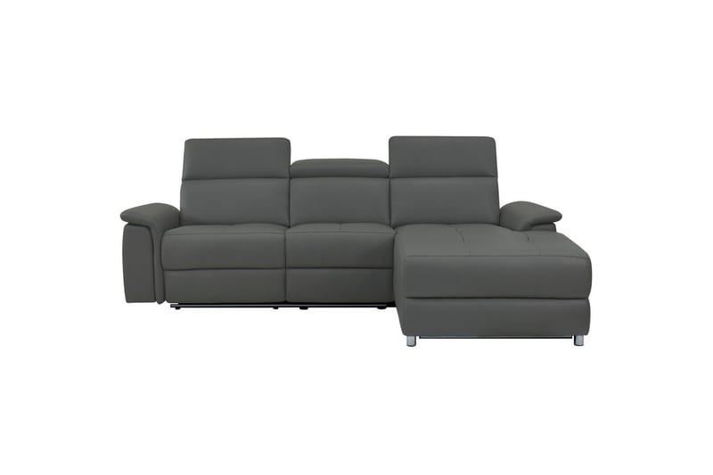 Hörnsoffa 3-sits Pareli Grå, PU, Höger manuell vilstol - Grå, PU, Höger manuell vilstol - Möbler - Vardagsrum - Soffor - Reclinersoffor & Biosoffor