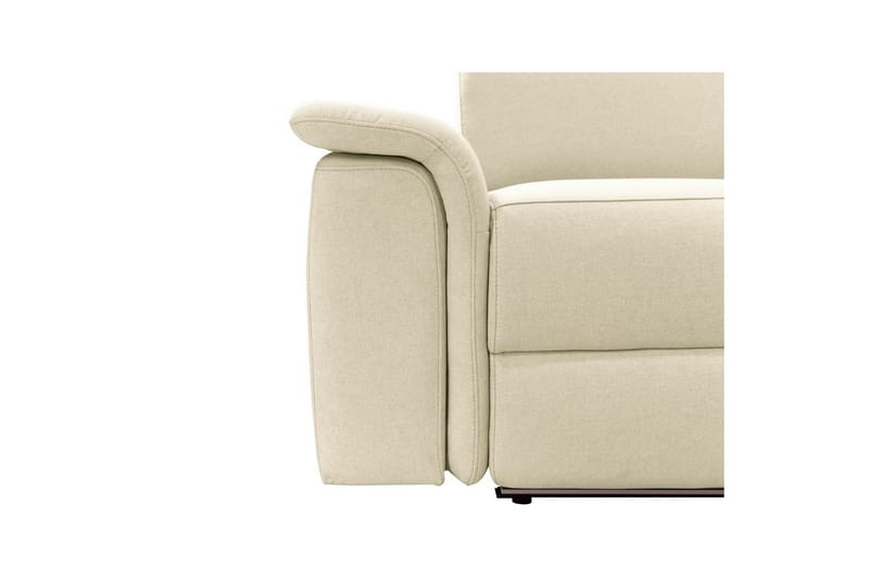 Hörnsoffa 3-sits Pareli Vit, Sand tyg, Höger elektrisk vilstol - Vit, Sand tyg, Höger elektrisk vilstol - Möbler - Vardagsrum - Soffor - Reclinersoffor & Biosoffor