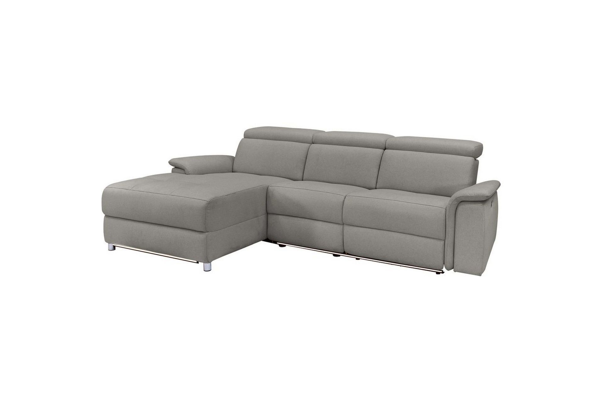 hörnsoffa 3-sits pareli grå, sunday tyg, vänster manuell fåtölj - grå, sunday tyg, vänster manuell fåtölj