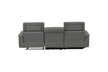 Hörnsoffa 3-sits Pareli Grå, Läder/PU, Vänster Manuell Fåtölj - Grå, Läder/PU, Vänster Manuell Fåtölj - Möbler - Vardagsrum - Soffor - Reclinersoffor & Biosoffor