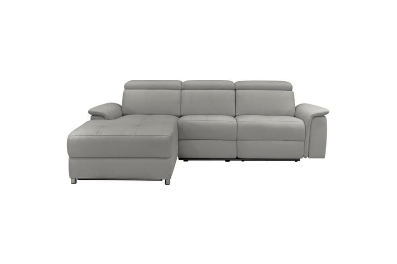 Hörnsoffa 3-sits Pareli Grå, Sunday tyg, Vänster Manuell Fåtölj - Grå, Sunday tyg, Vänster Manuell Fåtölj - Möbler - Vardagsrum - Soffor - Reclinersoffor & Biosoffor