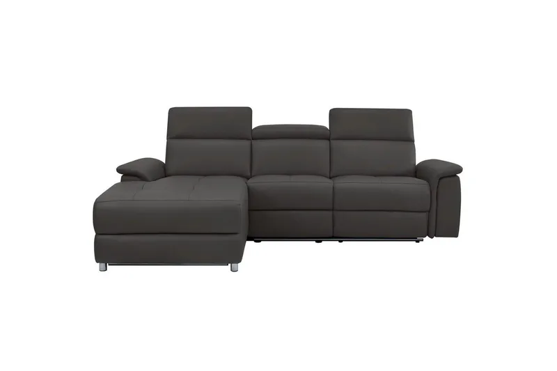 Hörnsoffa 3-sits Pareli Brun, PU, Vänster Elektrisk Fåtölj - Brun, PU, Vänster Elektrisk Fåtölj - Möbler - Vardagsrum - Soffor - Skinnsoffor