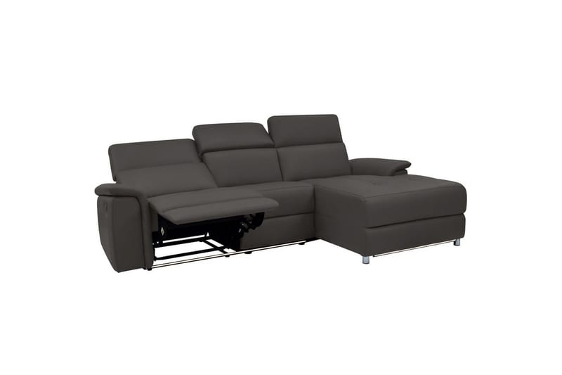 Hörnsoffa 3-sits Pareli Brun, PU, Höger elektrisk vilstol - Brun, PU, Höger elektrisk vilstol - Möbler - Vardagsrum - Soffor - Reclinersoffor & Biosoffor