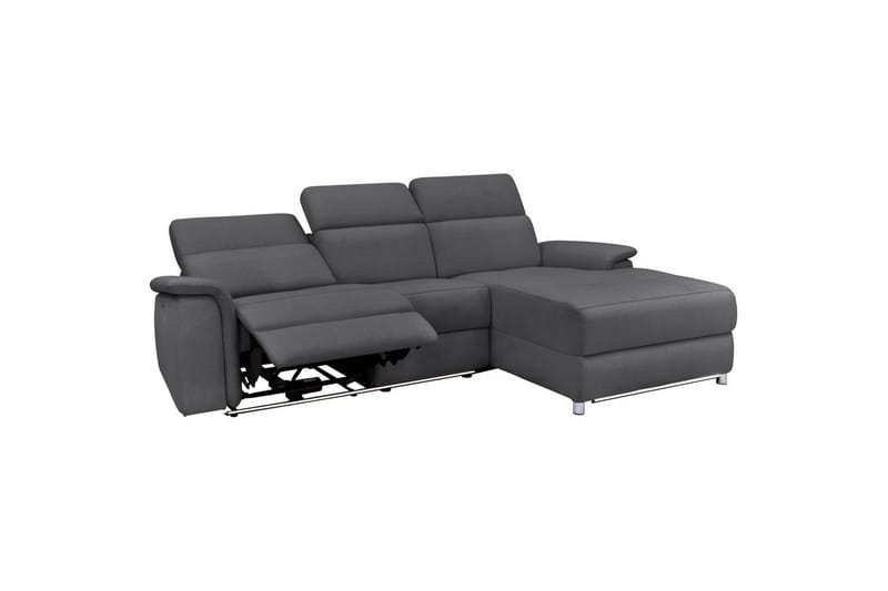 Hörnsoffa 3-sits Pareli Antracit, Sunday tyg, Höger elektrisk vilstol - Antracit, Sunday tyg, Höger elektrisk vilstol - Möbler - Vardagsrum - Soffor - Reclinersoffor & Biosoffor