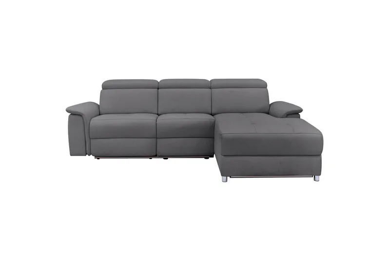 Hörnsoffa 3-sits Pareli Antracit, Sunday tyg, Höger elektrisk vilstol - Antracit, Sunday tyg, Höger elektrisk vilstol - Möbler - Vardagsrum - Soffor - Reclinersoffor & Biosoffor