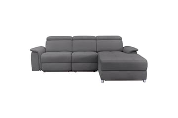 Hörnsoffa 3-sits Pareli Antracit, Sunday tyg, Höger elektrisk vilstol - Antracit, Sunday tyg, Höger elektrisk vilstol - Möbler - Vardagsrum - Soffor - Reclinersoffor & Biosoffor