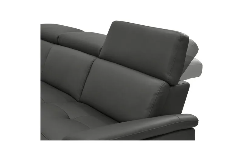 Hörnsoffa 3-sits Pareli Svart, PU, Vänster Elektrisk Fåtölj - Svart, PU, Vänster Elektrisk Fåtölj - Möbler - Vardagsrum - Soffor - Skinnsoffor