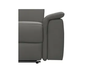 Hörnsoffa 3-sits Pareli Grå, Läder/PU, Vänster Manuell Fåtölj - Grå, Läder/PU, Vänster Manuell Fåtölj - Möbler - Vardagsrum - Soffor - Reclinersoffor & Biosoffor