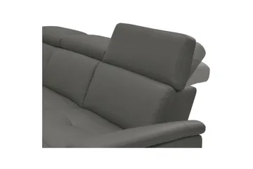 Hörnsoffa 3-sits Pareli Grå, Läder/PU, Vänster Manuell Fåtölj - Grå, Läder/PU, Vänster Manuell Fåtölj - Möbler - Vardagsrum - Soffor - Reclinersoffor & Biosoffor
