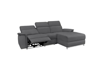 Hörnsoffa 3-sits Pareli Antracit, Sunday tyg, Höger manuell vilstol - Antracit, Sunday tyg, Höger manuell vilstol - Möbler - Vardagsrum - Soffor - Reclinersoffor & Biosoffor