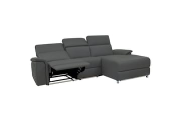 Hörnsoffa 3-sits Pareli Grå, PU, Höger manuell vilstol - Grå, PU, Höger manuell vilstol - Möbler - Vardagsrum - Soffor - Reclinersoffor & Biosoffor