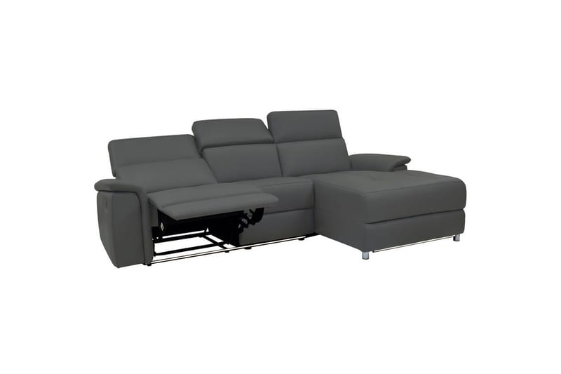Hörnsoffa 3-sits Pareli Grå, PU, Höger manuell vilstol - Grå, PU, Höger manuell vilstol - Möbler - Vardagsrum - Soffor - Reclinersoffor & Biosoffor
